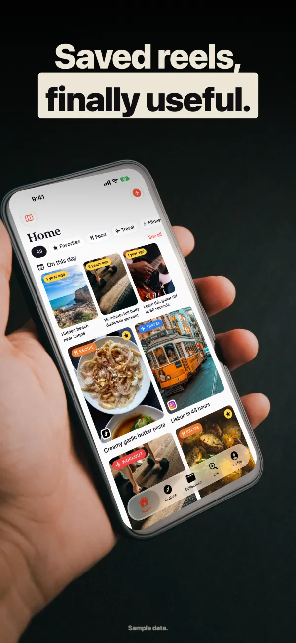 ReelSave app screen: One library for every app
